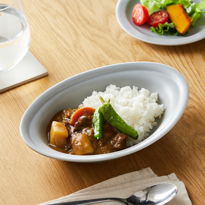 【美濃焼】SAKUZAN／サクザン「Sara」カレープレート 【レンジ・食洗機対応】
