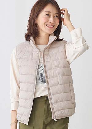 軽い着心地の 中わたスタンドベスト 【撥水】(クローズトラック/CLOTHES TRUCK)