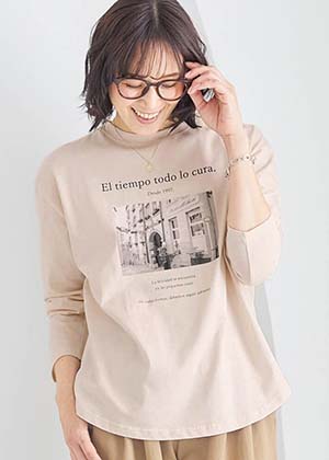 きれいめ天竺フォトプリントTシャツ