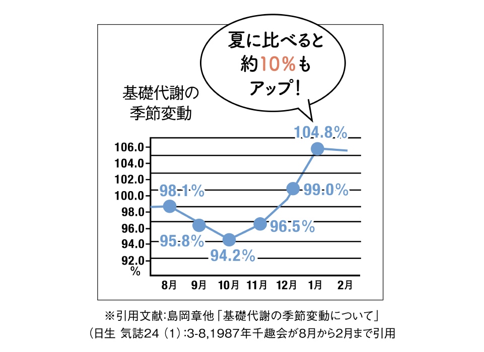 基礎代謝の季節変動
