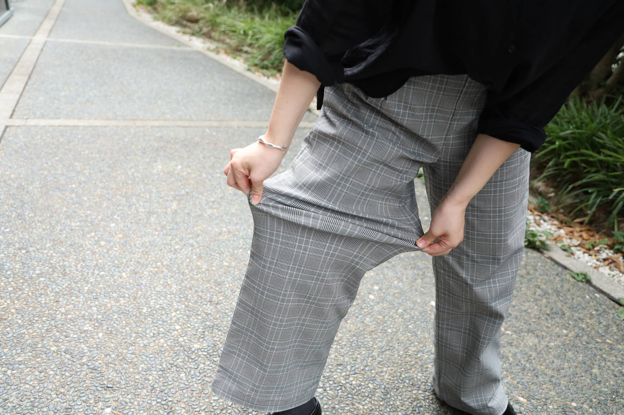 ストレッチが効いた生地