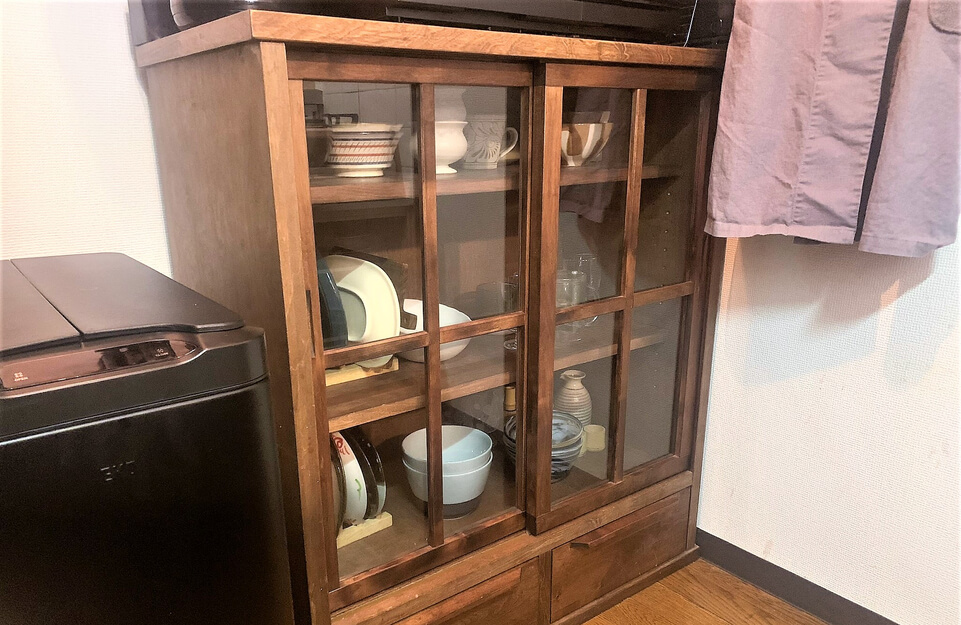 水屋箪笥風引戸キャビネット