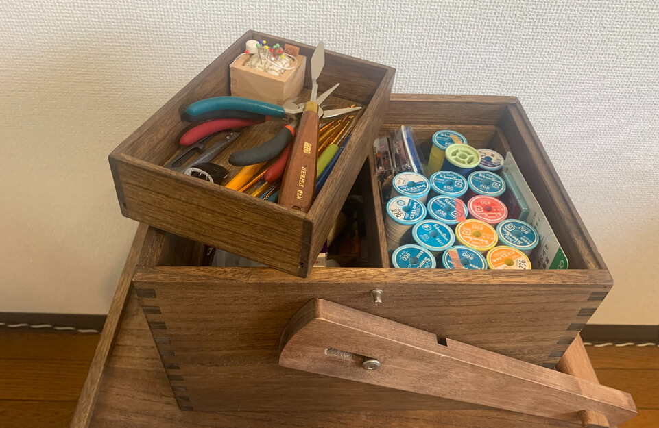 おかもち風お道具箱