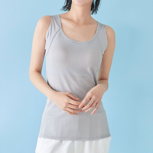 汗取りインナー・しめつけない綿混ブラタンクトップ(大汗さん) 