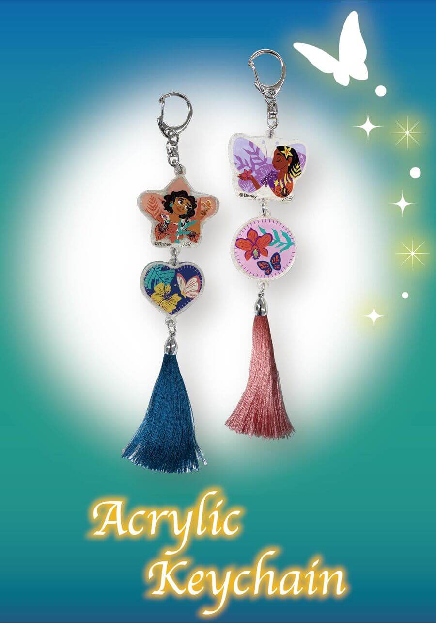 タッセル付きアクリルキーホルダー