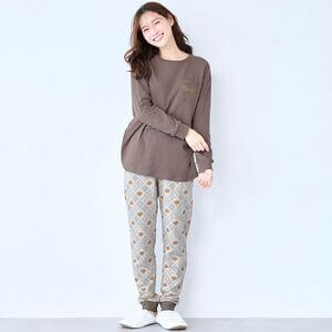 レディースやわらか綿長袖パジャマ（選べるキャラクター）