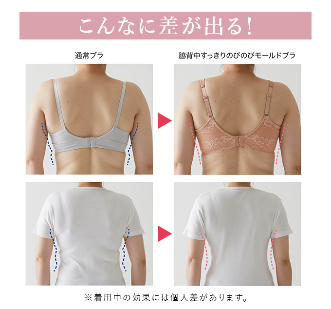 脇背中すっきりのびのびモールドブラ