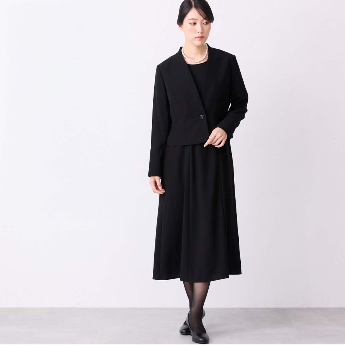 洗えるジャケット＆ロングワンピース【喪服・礼服】／NUIT