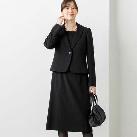 【特別価格】 テーラードジャケットワンピースセット【喪服・礼服】