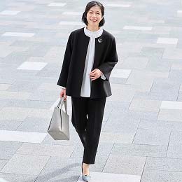 3点セットこなれパンツスーツ【入卒・通勤】(丈が選べる) 【VERY web2月掲載】