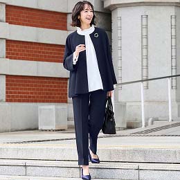 3点セットこなれパンツスーツ【入卒・通勤】(丈が選べる) 【VERY web2月掲載】
