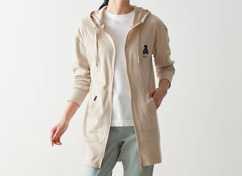 縦長ロングパーカでＩライン