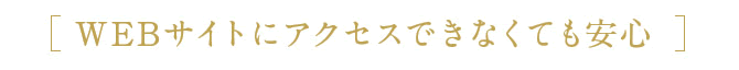WEBサイトにアクセスできなくても安心