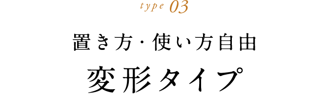type 03 置き方・使い方自由変形タイプ