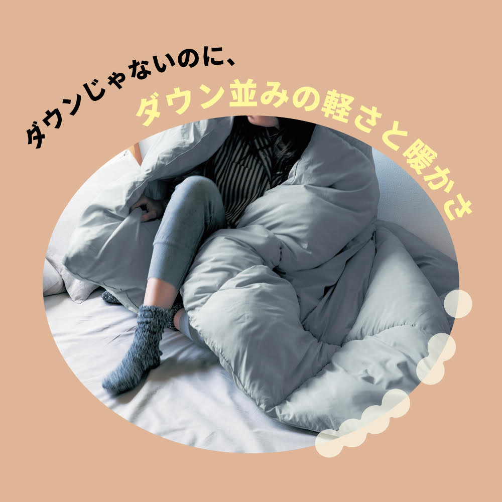 羽毛のようにあたたかい洗える抗菌防臭防ダニ掛け布団