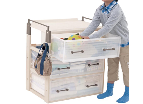 たっぷり収納しても軽く引き出せる