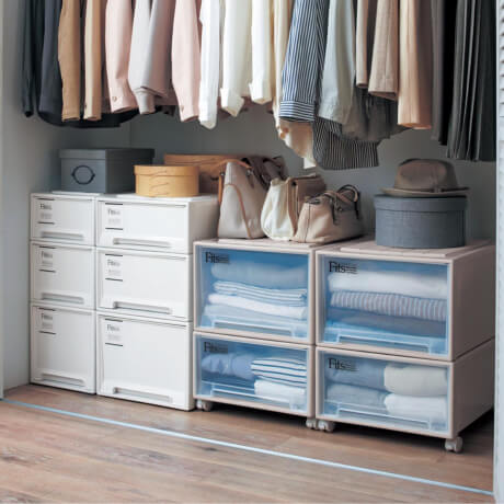 クローゼット収納ユニットケース２個セット