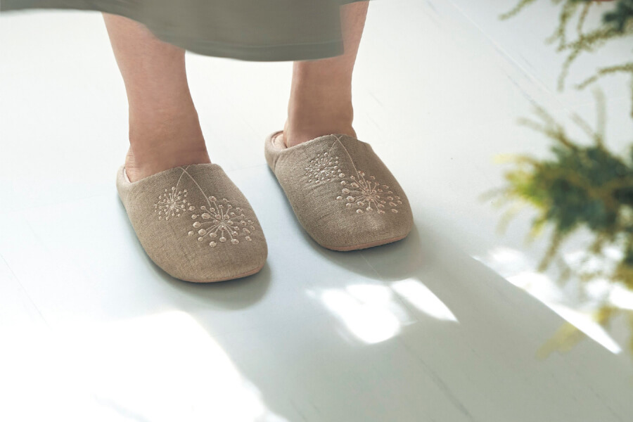【6月5日までお得】 洗えるフレンチリネンスリッパ <M~L> ラブザリネン/Love the Linen 【6月5日までお得】 洗えるフレンチリネンスリッパ <M~L> ラブザリネン/Love the Linen