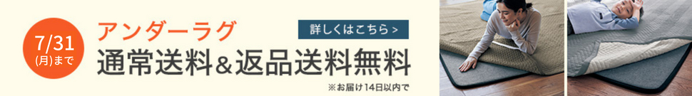 アンダーラグ送料無料＆返品送料無料