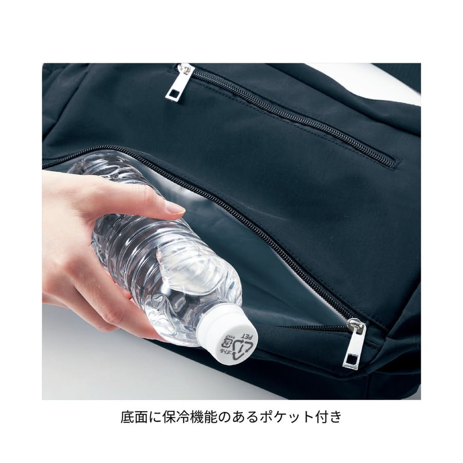 内生地がかわいい保冷機能ポケット付きショルダーバッグ／海の花々<br>￥5,900（税込） 速乾ふんわり