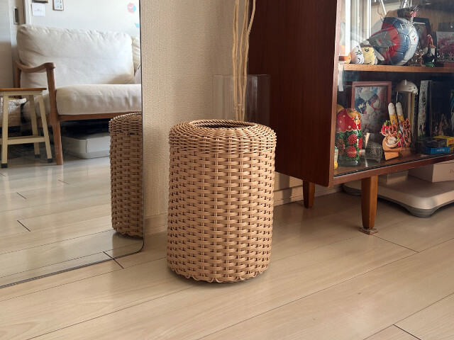 わたしの愛用品【vol.019】「洗えるラタン調ゴミ箱 ＜径約22.5cm＞」