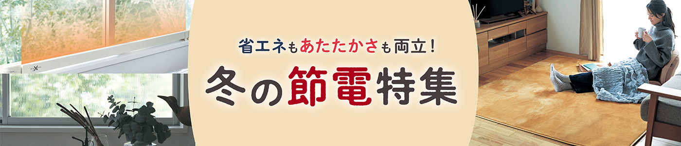 手軽に取り入れられてあたたかさと省エネを両立! 冬の節電特集