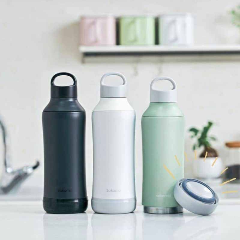 底が外せるから　”底”まできれいに洗えるボトル ＜500／800／1000mL＞ 【保冷/保温】