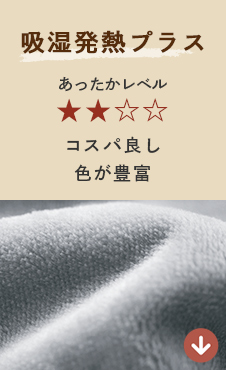 吸湿発熱プラス