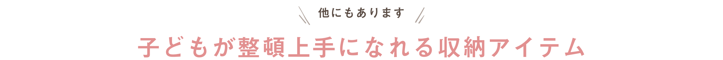 他にもあります 子どもが整頓上手になれる収納アイテム