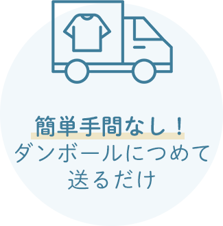 簡単手間なし！ダンボールにつめて送るだけ