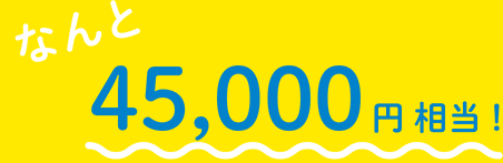 なんと45,000円相当！