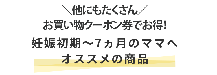 妊娠初期~7ヵ月のママへオススメの商品 妊娠初期~7ヵ月のママへオススメの商品