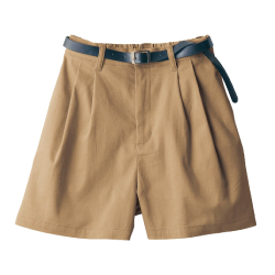 ウエストボタンバギーデニムパンツ