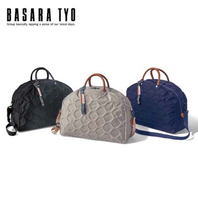 【新色追加】 サークルエンボス柄ボストンバッグ(2WAY)