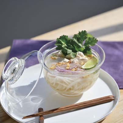 耐熱ガラスの蓋付き丼（どんぶり） 【レンジ調理可能／食洗機対応】