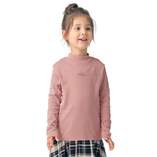なめらか保湿素材のふんわりハイネック長袖Ｔシャツ【男の子　女の子】【子供インナー】