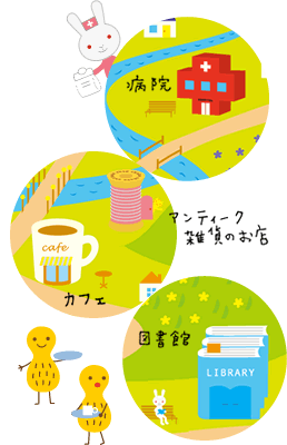 病院 アンティーク雑貨のお店 カフェ 図書館 病院 アンティーク雑貨のお店 カフェ 図書館