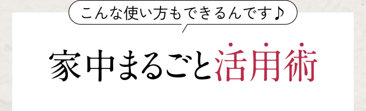 家中にまるごと活用術